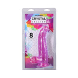 Crystal Jellies Curved Realistic Cock with Balls 8 in. Purple