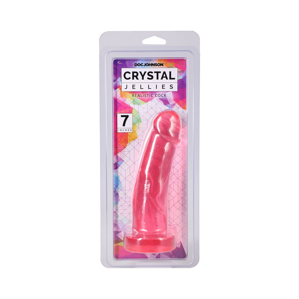 Crystal Jellies Realistic Cock 7 in. Pink