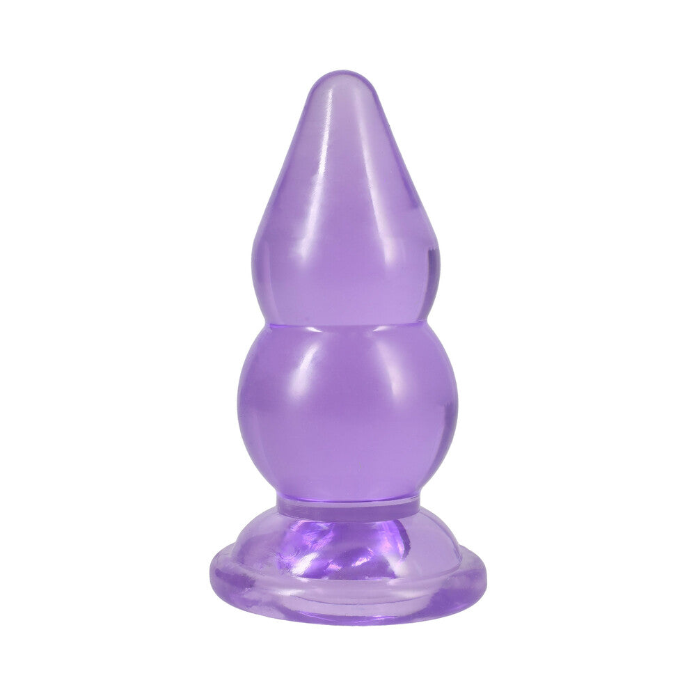 Crystal Jellies Double Pop Plug 6 in. Purple