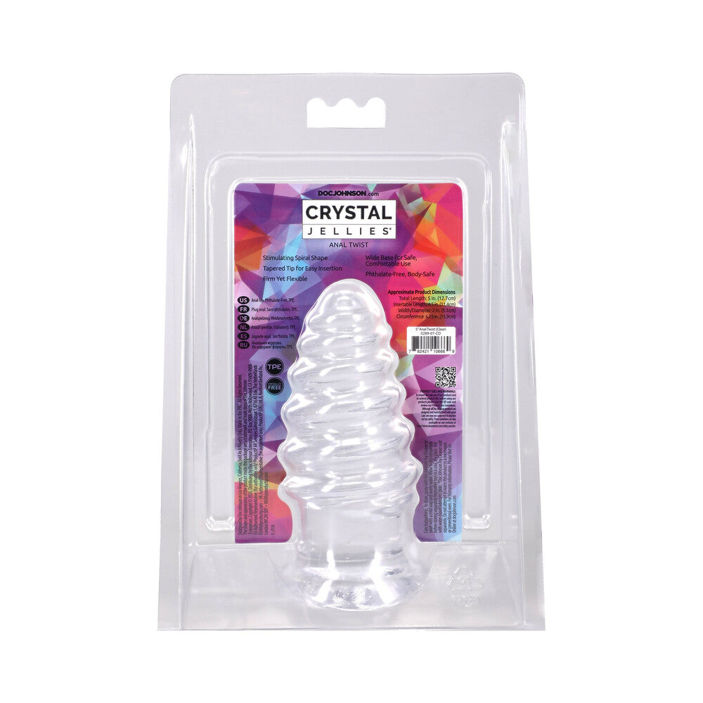 Crystal Jellies Anal Twist 5 in. Clear
