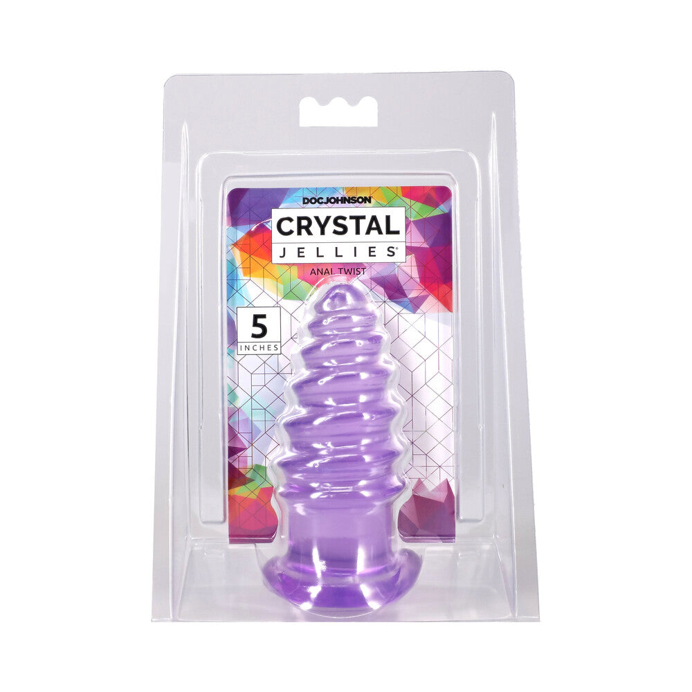 Crystal Jellies Anal Twist 5 in. Purple