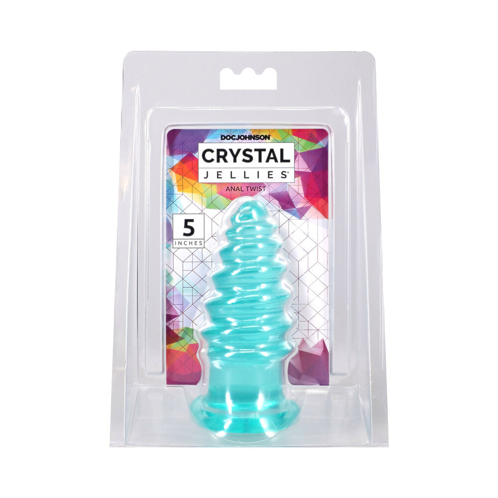Crystal Jellies Anal Twist 5 in. Teal