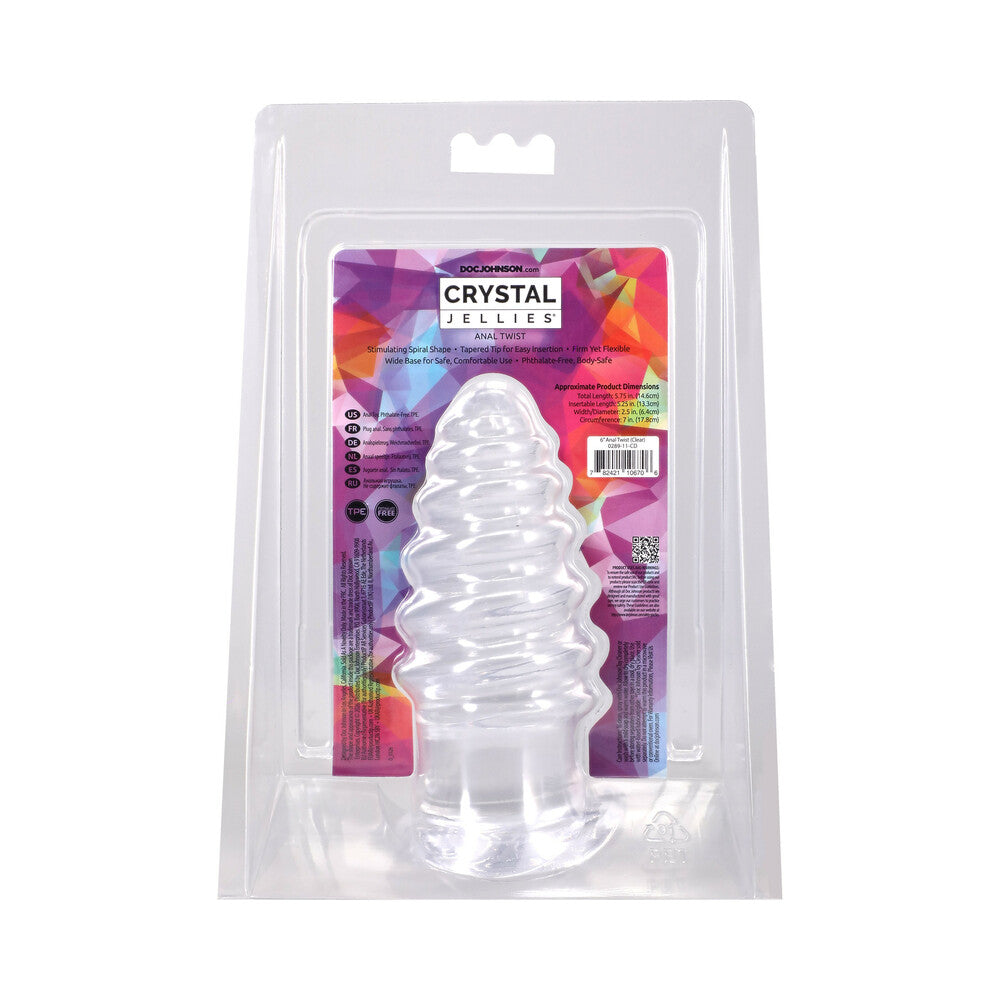 Crystal Jellies Anal Twist 6 in. Clear
