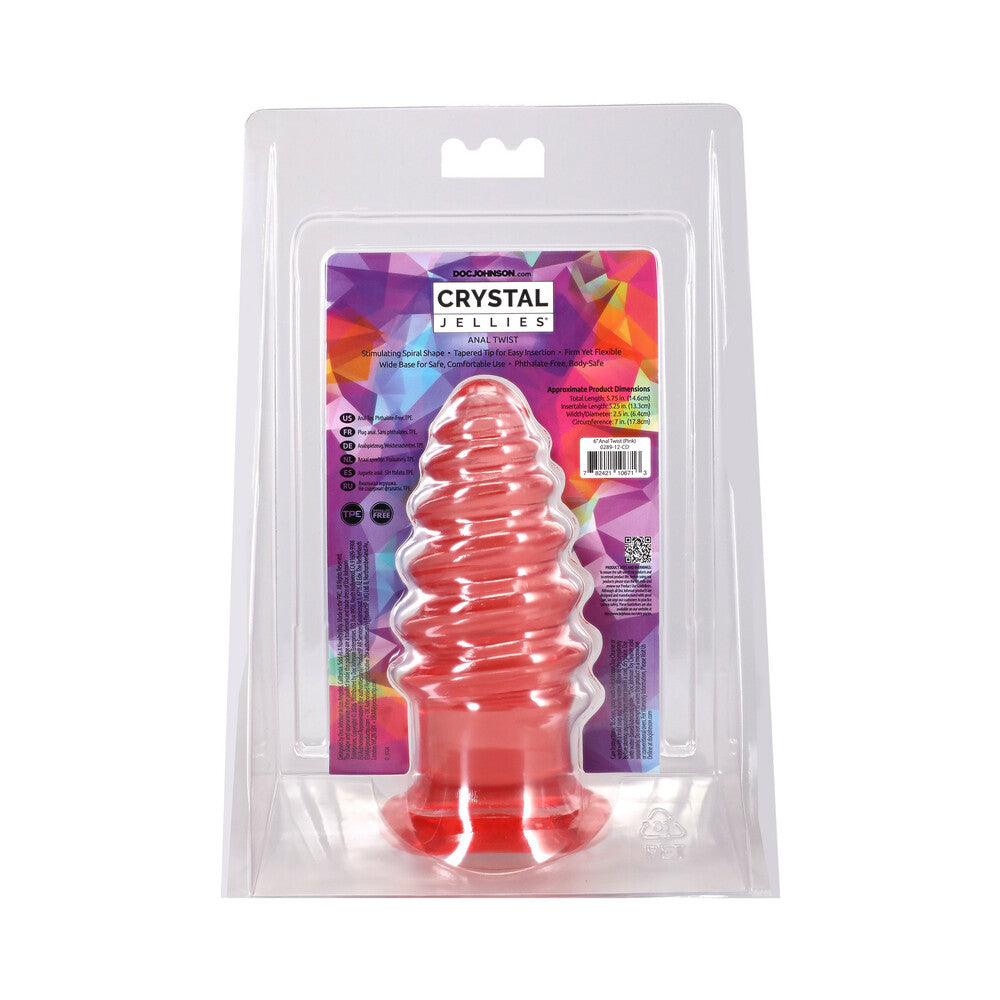 Crystal Jellies Anal Twist 6 in. Pink