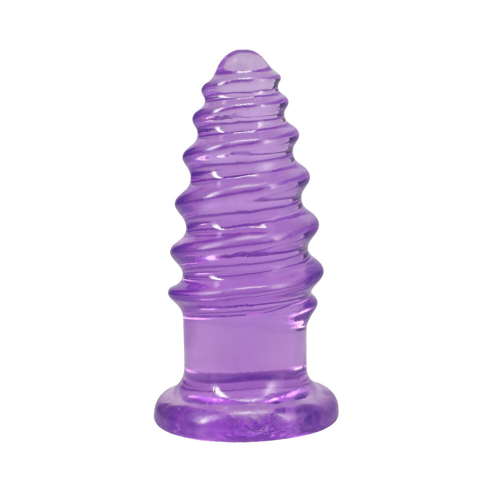 Crystal Jellies Anal Twist 6 in. Purple