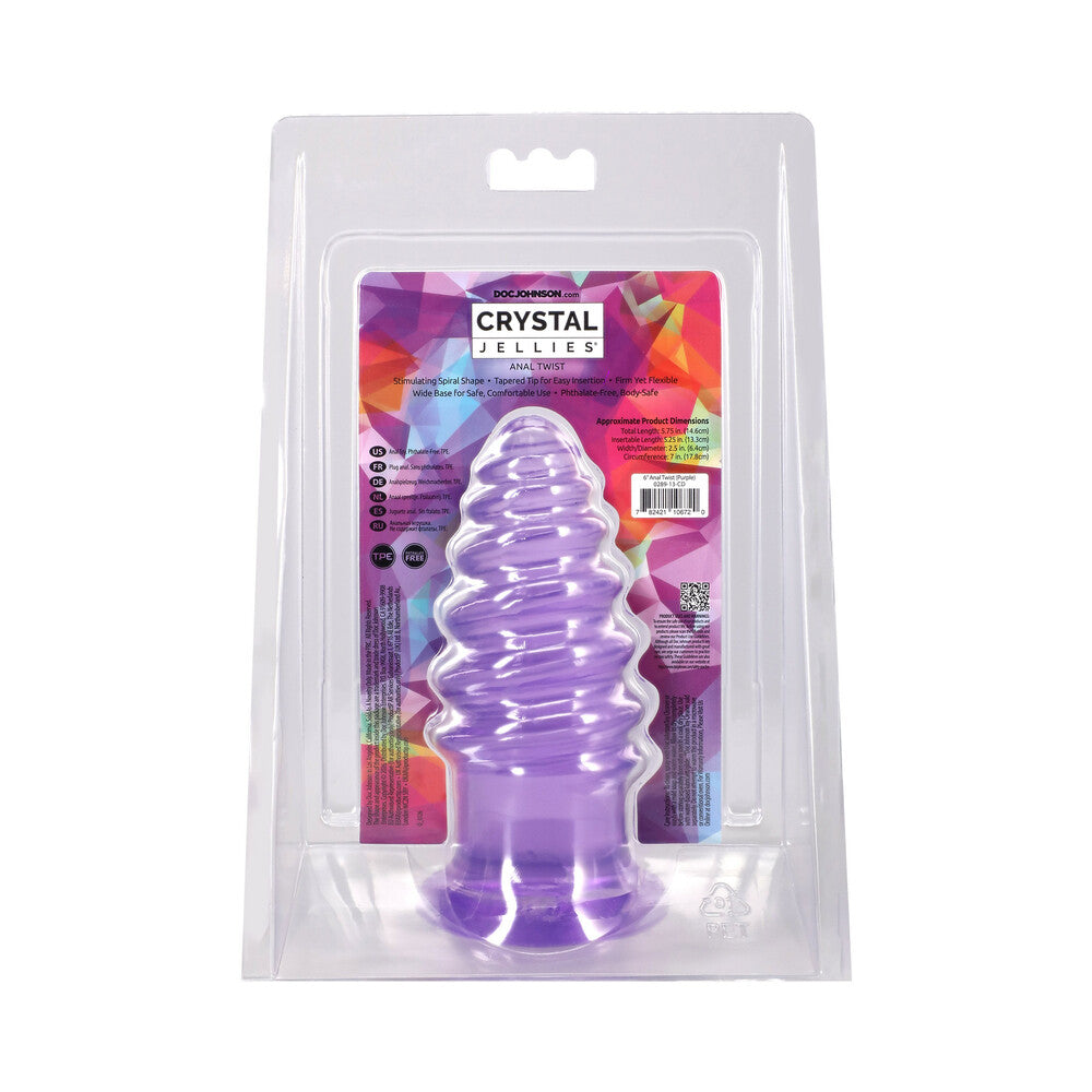 Crystal Jellies Anal Twist 6 in. Purple