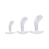 Crystal Jellies Curved Anal Trainer Set Clear