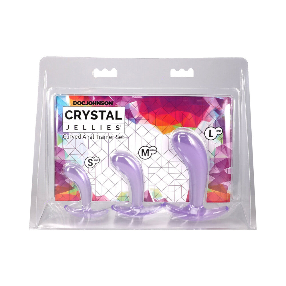 Crystal Jellies Curved Anal Trainer Set Purple
