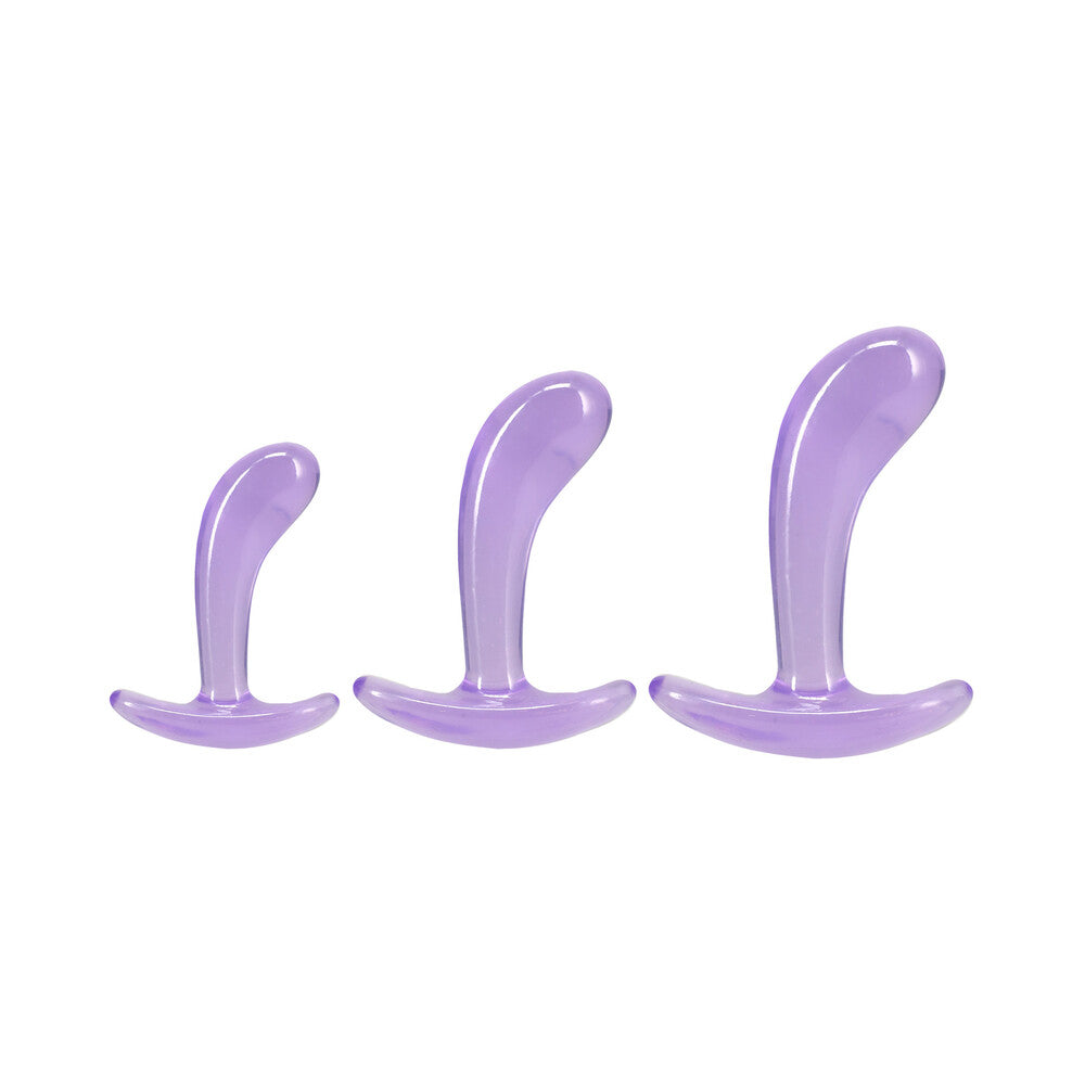 Crystal Jellies Curved Anal Trainer Set Purple