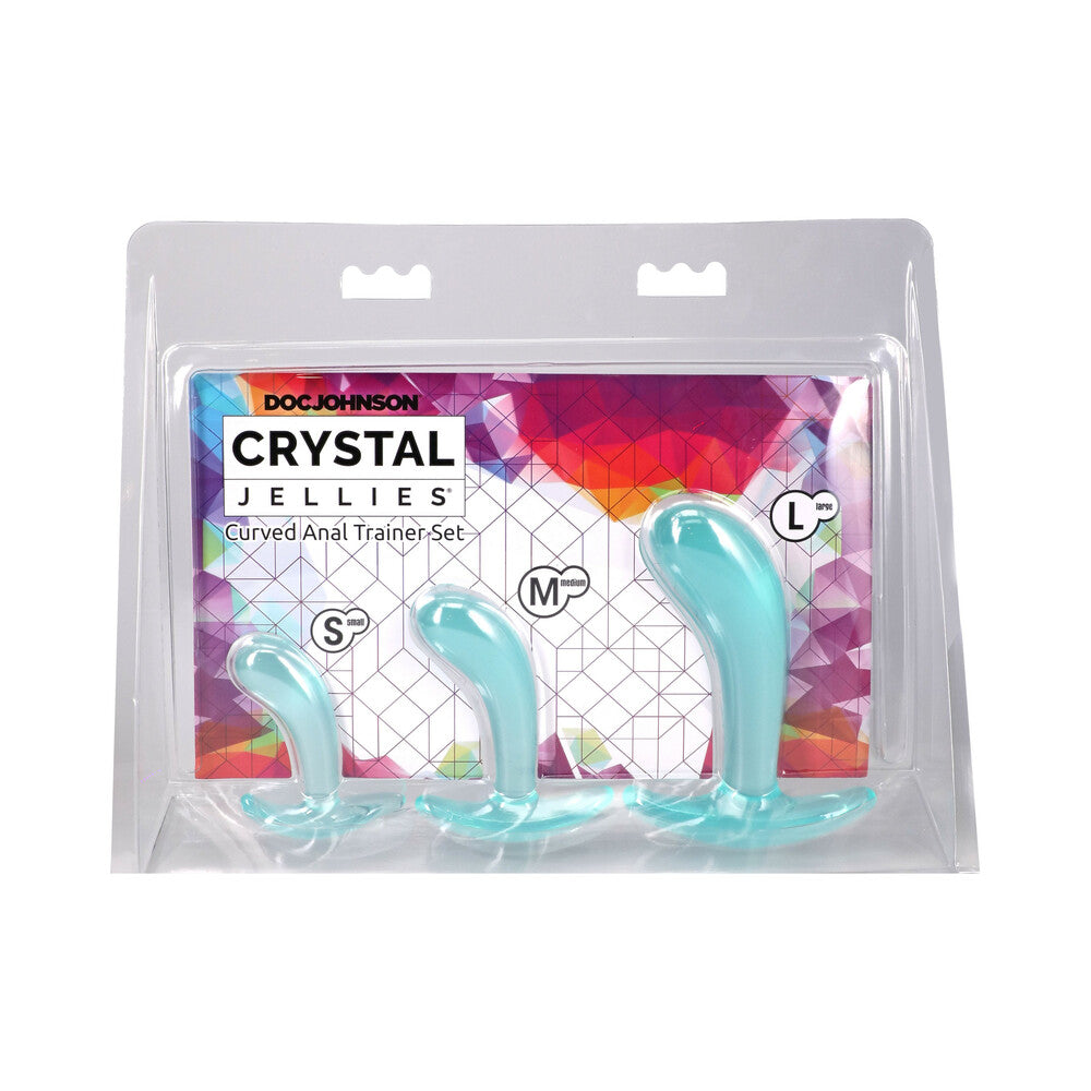 Crystal Jellies Curved Anal Trainer Set Teal