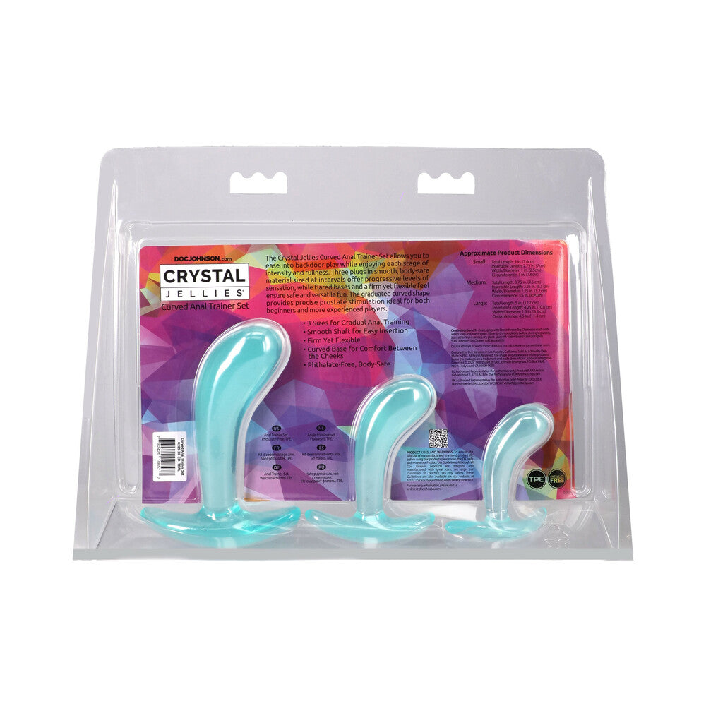 Crystal Jellies Curved Anal Trainer Set Teal