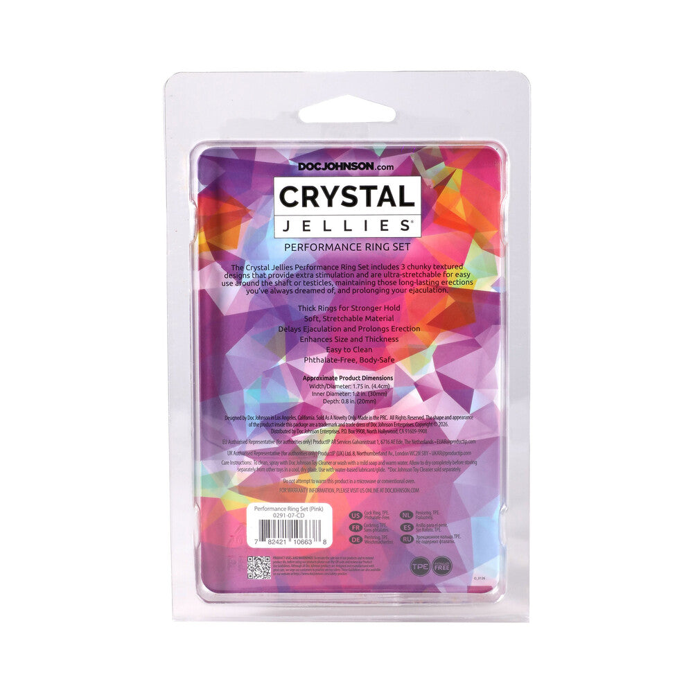 Crystal Jellies Performance Ring Set Pink