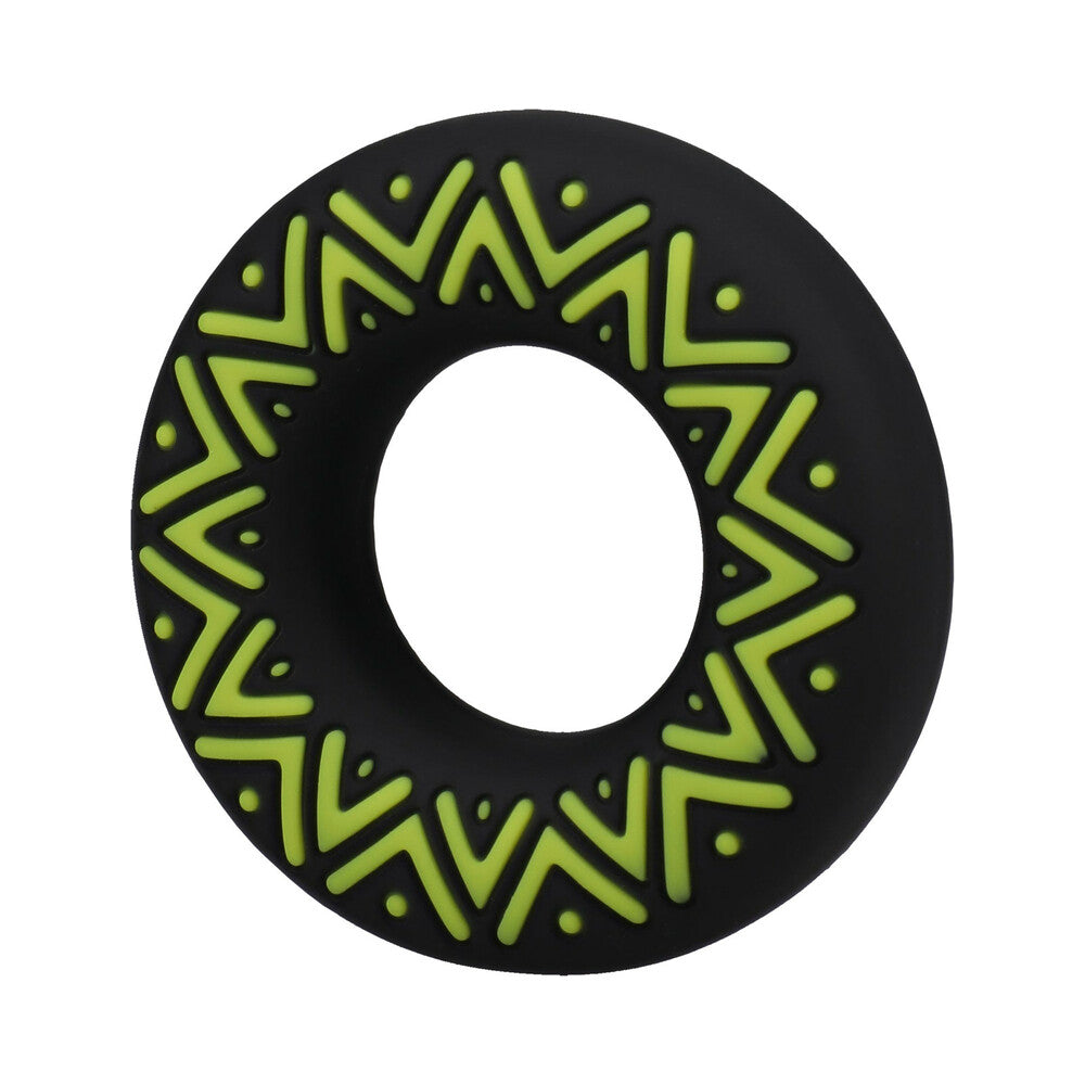 Polynesian Pleasures Hula Loops Silicone Tribal C-Ring 25mm Yellow/Black