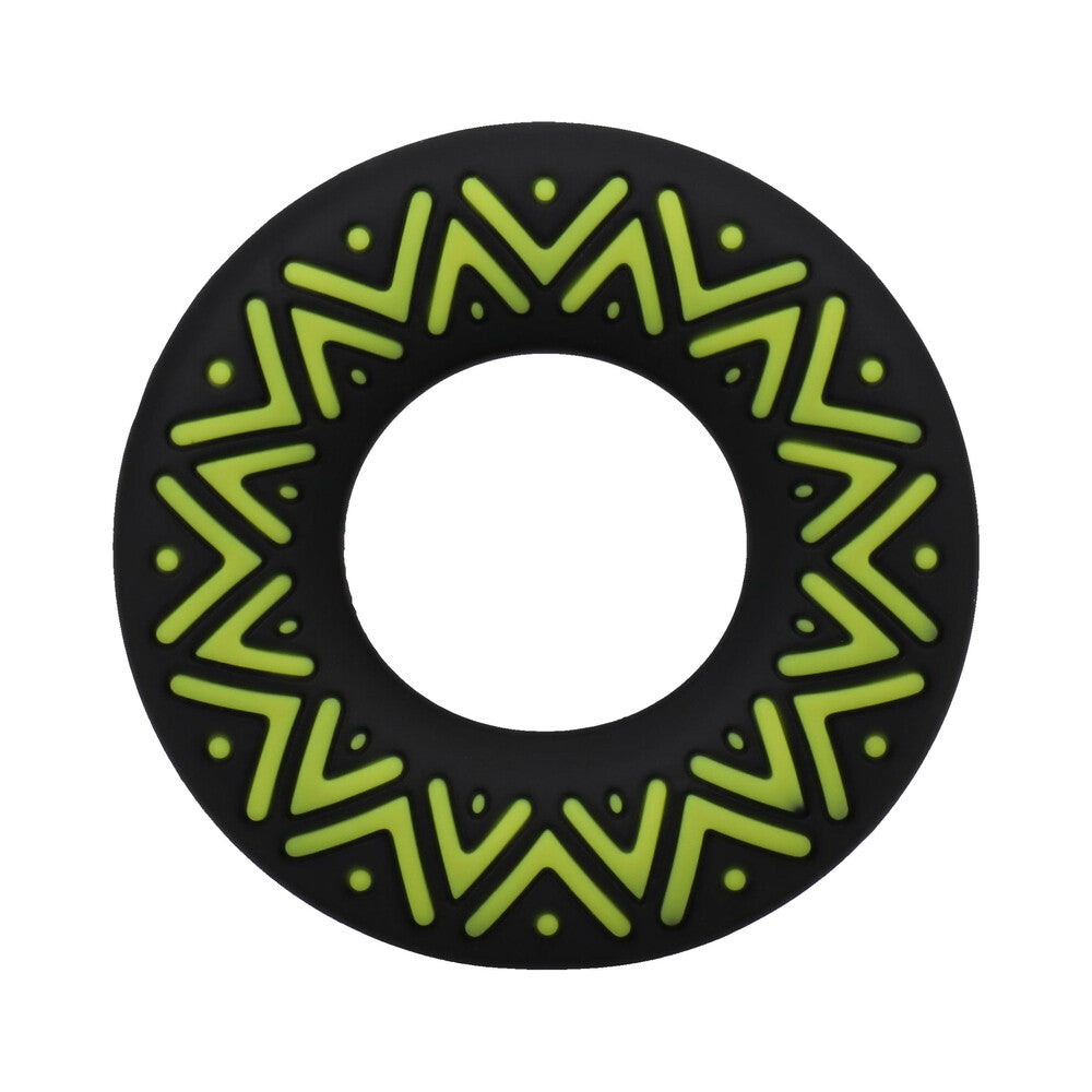 Polynesian Pleasures Hula Loops Silicone Tribal C-Ring 35mm Yellow/Black