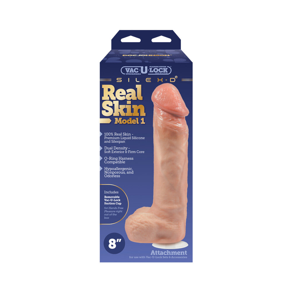 Vac-U-Lock x SILEX-D Model 1 Premium Real Skin 8 in. Vanilla
