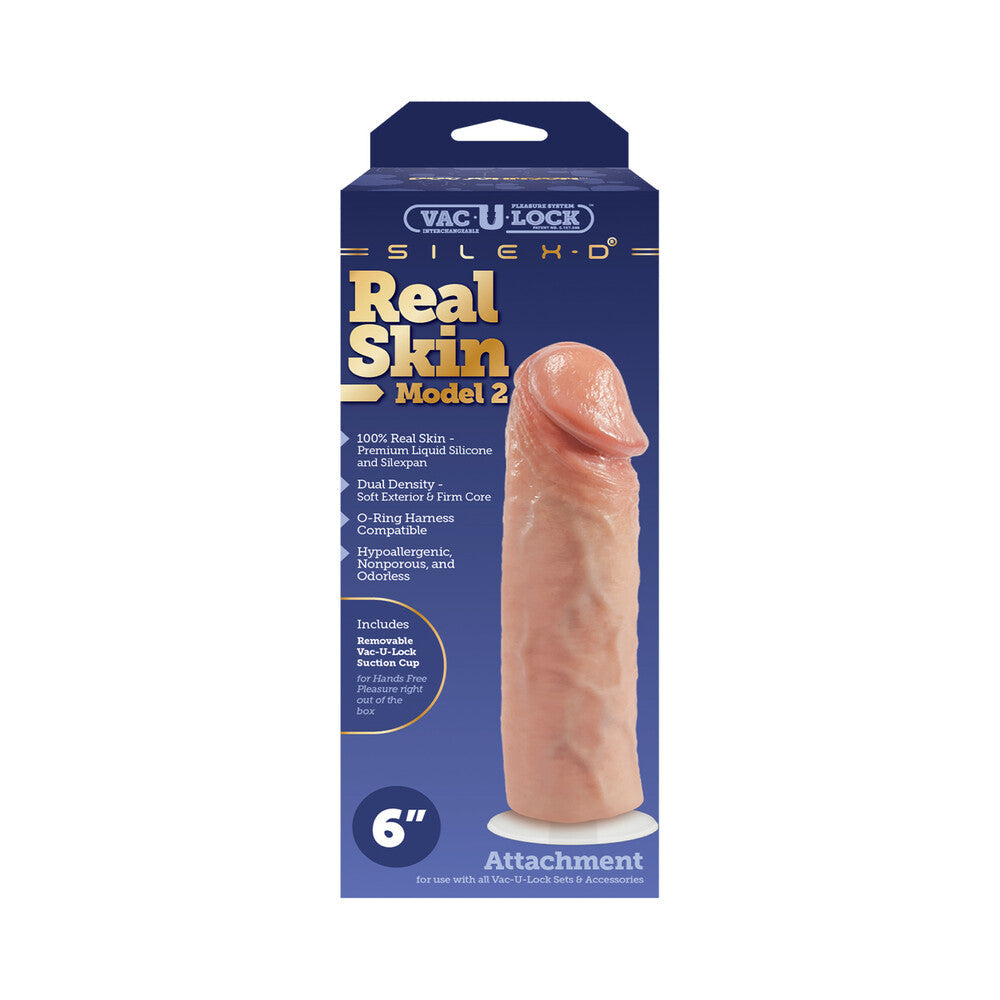 Vac-U-Lock x SILEX-D Model 2 Premium Real Skin 6 in. Vanilla
