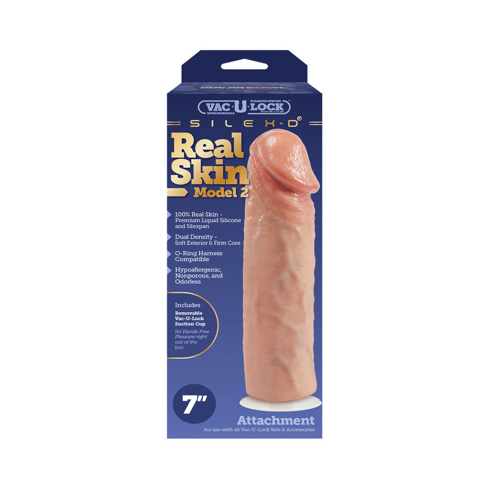 Vac-U-Lock x SILEX-D Model 2 Premium Real Skin 7 in. Vanilla