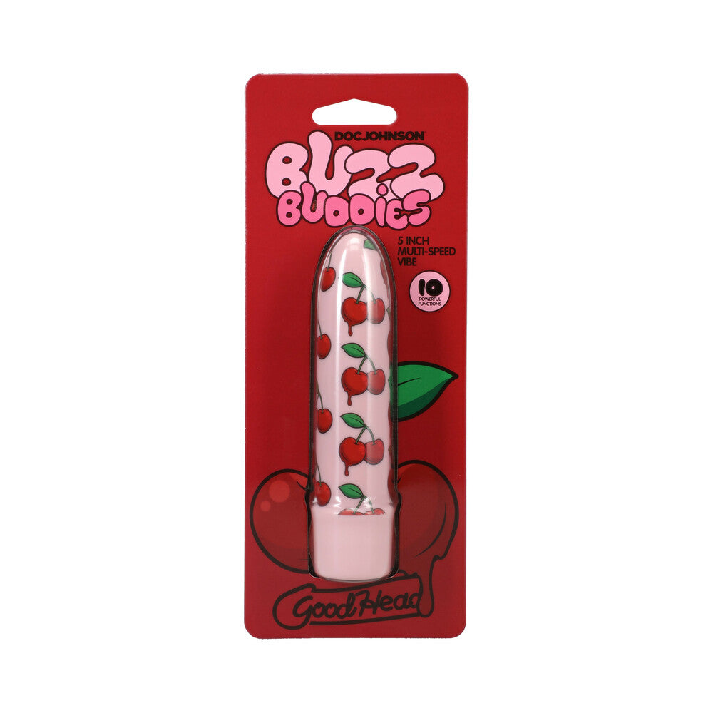GoodHead Buzz Buddies 5 in. Muti-Speed Vibe Cherries