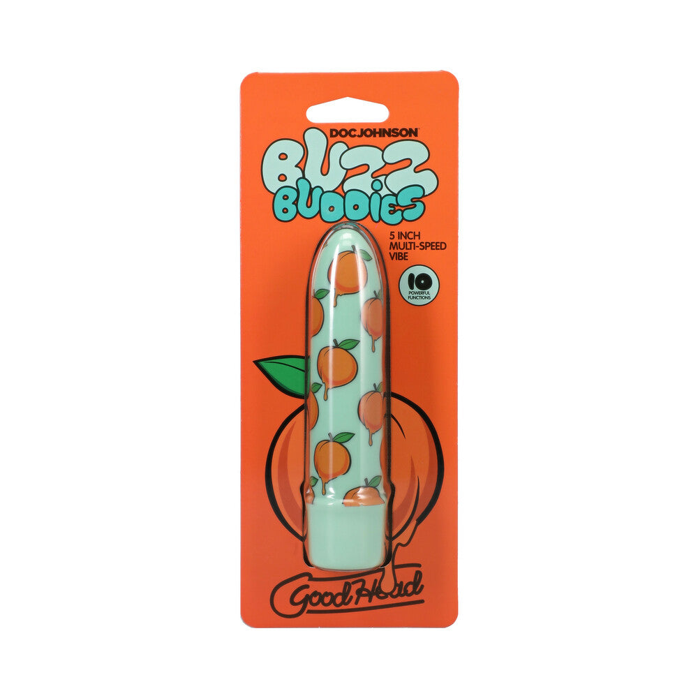 GoodHead Buzz Buddies 5 in. Muti-Speed Vibe Peaches