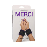 Merci Velvet Wrist Cuffs Violet/Black
