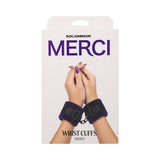 Merci Velvet Wrist Cuffs Violet/Black