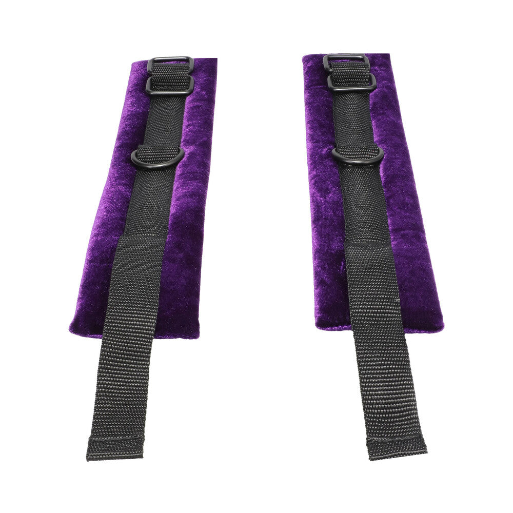 Merci Velvet Ankle Cuffs Violet/Black