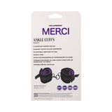 Merci Velvet Ankle Cuffs Violet/Black