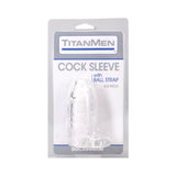 TitanMen Cock Sleeve with Ball Strap 4.5 in. Clear
