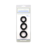 TitanMen Cushioned C-Ring 3 Piece Silicone Set Black
