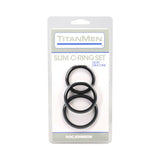 TitanMen Slim C-Ring 3 Piece Silicone Set Black