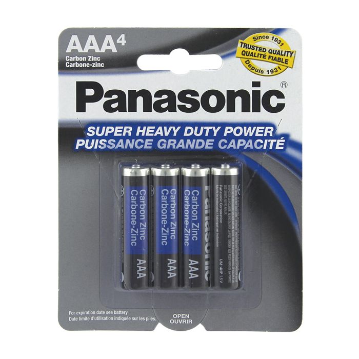 Panasonic Super Heavy Duty Battery AAA - Pack of 4