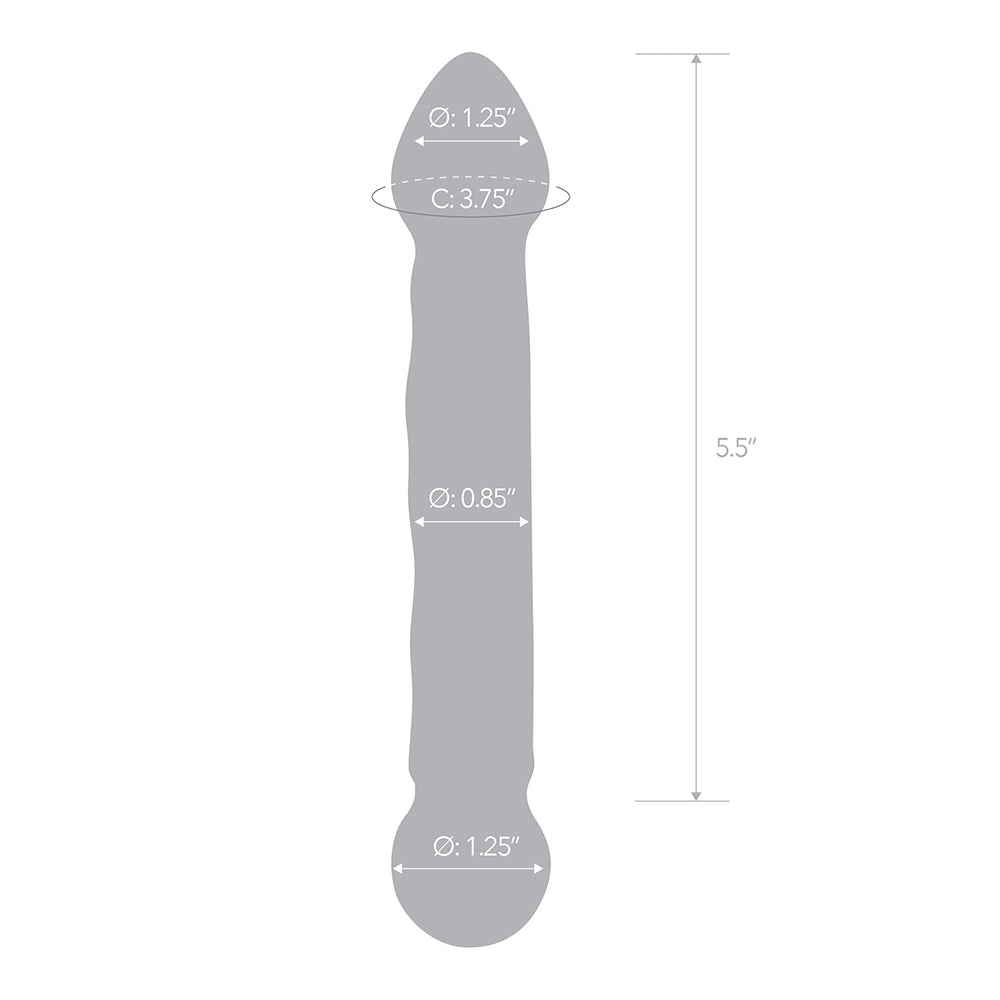 6.5" Full Tip Textured Glas Dildo