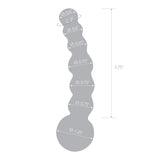 5" Curved Glass Beaded Dildo