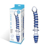 10" Mr. Swirly Double Ended Glass Dildo & Butt Plug
