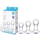 3Pc Bling Bling 3" 3.5" & 4" Glass Anal Training Kit