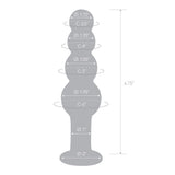 7.25" Glass Beaded Butt Plug
