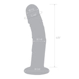 7" Curved Realistic Glass Dildo With Veins