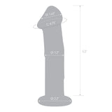 Glas 6" Glass Dildo With Veins & Flat Base