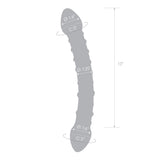 Glas 12" Girthy Double Trouble Glass Dildo