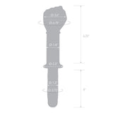 Glas 11" Glass Fist Double Ended With Handle Grip