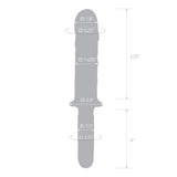 Glas 11" Girthy Cock Double Ended With Handle