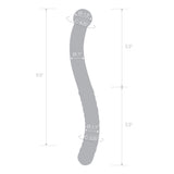 Glas 11" Glass Pelvic Wand Double Ended
