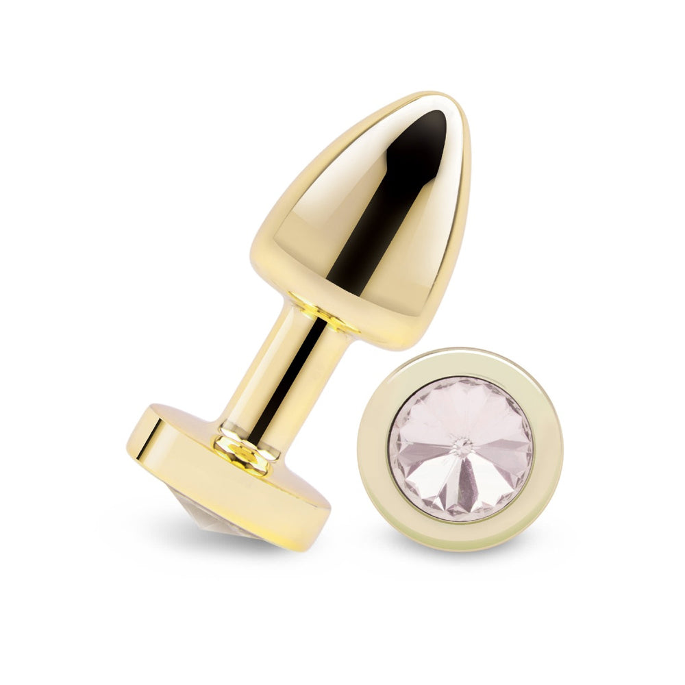 Gemsations 2" Beginners Bling Bling Metal Butt Plug Gold