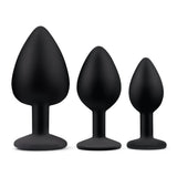 Gemsations 3Pc Silicone Bling Bling Anal Training Kit Black