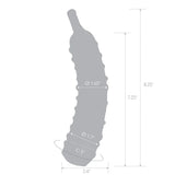Glas Caressing Cucumber 8.25" Glass Dildo