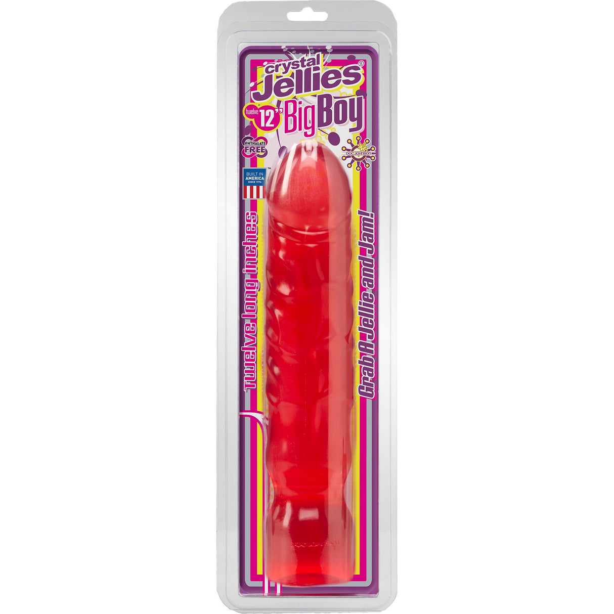 Crystal Jellies Big Boy 12 Inch - Pink