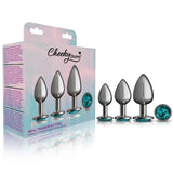 Cheeky Charms - Metal Butt Plug Gunmetal - Round - Anal Trainer Kit