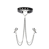 S&M Amor Collar With Nipple Jewelry
