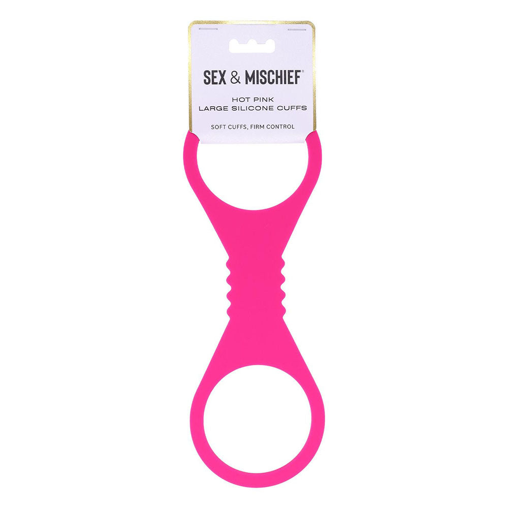 Large Hot Pink Silicone Cuffs