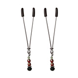 S&M Ruby Black Nipple Clips